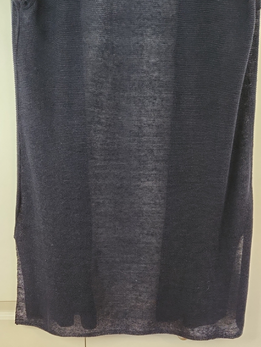 Eileen Fisher Navy Blue Sheer Open Cardigan Top – Size Small - Picture 8 of 9